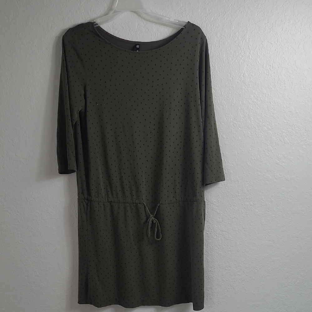 Hema Olive 3 Quarter Sleeve Dress Size M